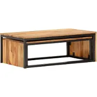 vidaXL Tables d'ensemble 2 pcs. Bois massif acacia