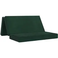 vidaXL Canapé-lit pliant 120 x 67 x 45 cm Vert foncé
