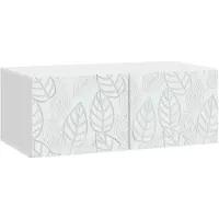 vidaXL Meuble TV mural 59,5 x 41 x 30 cm Blanc Aggloméré