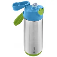 Bbox Thermos avec bec en silicone, 500 ml, bleu/vert,