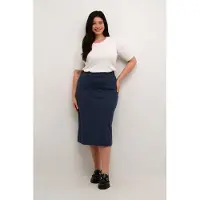 KAFFE CURVE Jupe 'KC Jenna' marine