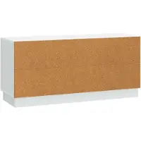 vidaXL Meuble TV blanc 102 x 34,5 x 47 cm en aggloméré