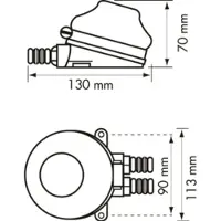 PLASTIMO Aluminium Foot Pump Doré 10 mm