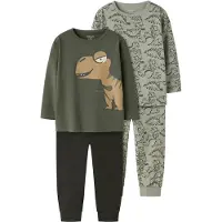 Name it Pyjama beige / vert / vert foncé