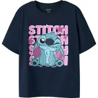 Name it T-Shirt 'NKFDymir Stitch' marine / bleu ciel / rose clair / rose foncé