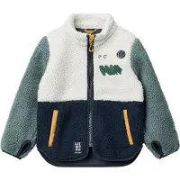 Liewood Veste en polaire 'Nolan' bleu marine / vert / émeraude / blanc