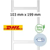 Herma Etiquettes d'expédition thermique directe, rouleau, 103 x 199 mm Perforation du support après