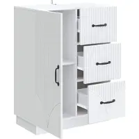 vidaXL Buffet blanc 66 x 34,5 x 87 cm en aggloméré