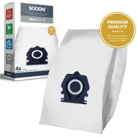 SQOON Sacs pour aspirateur 4 compatibles avec les modèles Miele Guard M1, S1 et L1, sacs pour aspirateur Miele Guard M1 S8380, sacs pour aspirateur S1