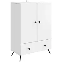 vidaXL Buffet blanc 66 x 34,5 x 95 cm en aggloméré