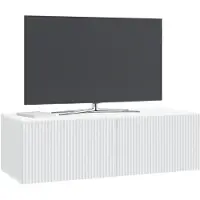 vidaXL Meuble TV mural blanc 98 x 41 x 30 cm en aggloméré