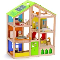 Hape Maison de Poupées - 74 cm - Maison toutes saisons - - UneTaille - Maison de Poupées
