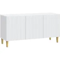 vidaXL Meuble TV Blanc 99 x 34,5 x 50 cm en aggloméré