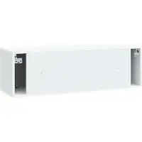 vidaXL Meuble TV mural 98 x 31 x 30 cm Blanc Panneau de particules