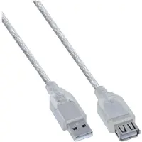 InLine rallonge USB 2.0, mâle/femelle, type A, transparent, 3m