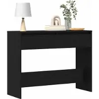 vidaXL Table console en chêne noir - 100x35x76,5 cm - Bois d'ingénierie