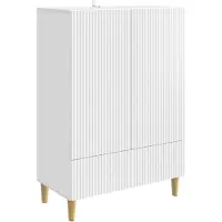 vidaXL Buffet blanc 66 x 34,5 x 95 cm en aggloméré