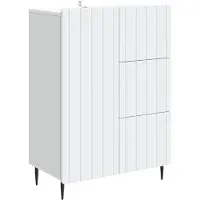 vidaXL Meuble de rangement blanc, 66 x 34,5 x 91,5 cm, fabriqué en panneaux de particules
