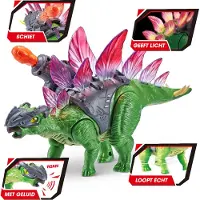 Zuru Stegosaurus Dinosaur Praiser With Lights And Sounds Figure 37x23x11 Cm Multicolore One Size / EU Plug 220V Enfants