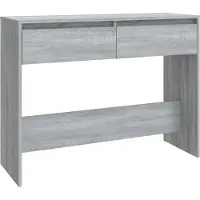 vidaXL Table Console Sonoma Gris 100x35x76,5 Cm Aggloméré