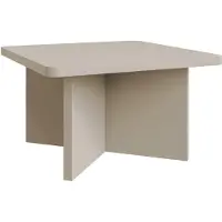 Selsey Qubeo - Table basse 60 cm, carrée avec piètement croisé, gris cachemire
