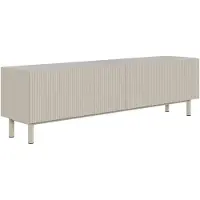 Selsey Veldio New - TV-Lowboard mit Rillenfront, Greige, 140 cm