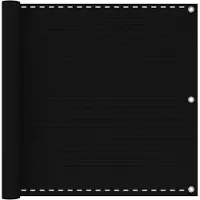 vidaXL Écran De Balcon Noir 90x600 Cm Pehd