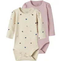 Name it Barboteuse / body 'NBFNutti' ivoire / bleu marine / rose ancienne