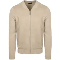 State of Art Cardigan Zip Bomber Beige
