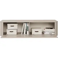 Selsey Luvio - Tableau TV suspendu ou debout, Gris cachemire, 140 cm