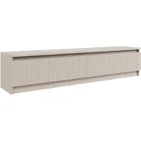 Selsey Sandia - Buffet TV 2 portes avec façade cannelée, gris cachemire, 139 cm