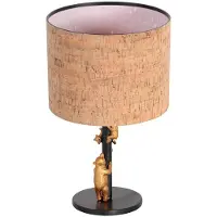 Steinhauer Lampe de table noire Animaux avec un chapeau en liège Ø20cm