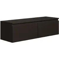 Selsey Bemmi - Meuble TV suspendu, Noir, 100 cm