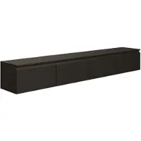 Selsey Bemmi - Meuble TV suspendu, Noir, 200 cm