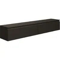 Selsey Bemmi - Meuble TV suspendu, Noir, 175 cm