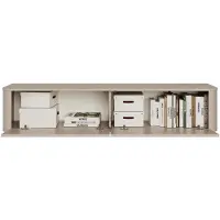 Selsey Luvio - Tableau TV suspendu ou debout, Gris cachemire, 175 cm
