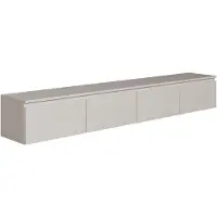Selsey Bemmi - Meuble TV suspendu, Greige, 200 cm
