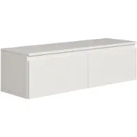 Selsey Bemmi - Meuble TV suspendu, blanc, 100 cm