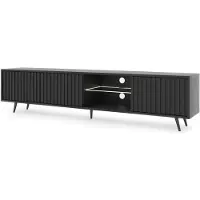 Selsey TV-Lowboard Bello, noir, avec pieds noirs, largeur 175 cm