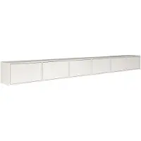 Selsey Framme - Buffet TV suspendu à six volets 300 cm, Blanc