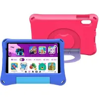 Denver TIO-80115KBUP BLUE/PINK - 8" Octa Core tablet with Android 16GMS & included bumper in blue and pink (8", 64 Go, Bleu, Noir, Pink), Tablette, Bleu, Pink, Noir
