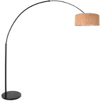 Steinhauer Lampe à arc noir Sparkled Light avec un chapeau en liège Ø40cm