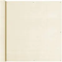 vidaXL Écran De Balcon Crème 120x600 Cm Pehd