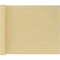 vidaXL Écran De Balcon Beige 75x400 Cm Pehd