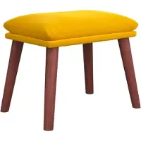 vidaXL Repose-Pied Jaune Moutarde 45x29,5x39 Cm Velours