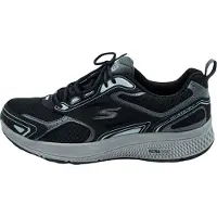 SKECHERS Herren Chaussures à lacets Sportives Semelle en caoutchouc noir