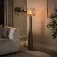 Lyora Lampe de pied en sable Curl avec capuchon de fil