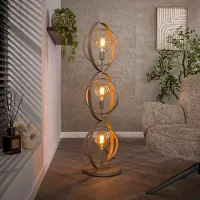 Lyora Lampe de pied à sable à 3 lumières Turn E27 - Ø 40cm