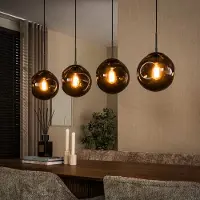 Lyora Lampe suspendue en verre Stellar 4 lumières - Ø 25cm