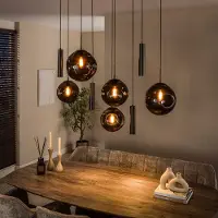 Lyora Lampe pendante de table à manger Stellar 5x E27 + 4x GU10